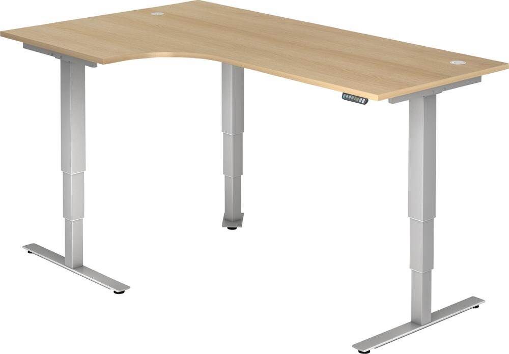 Hammerbacher Winkelschreibtisch XDSM82 200 x 120 cm Platte Eiche 25 mm dick ABS Dickkante Produktbild Hammerbacher Winkelschreibtisch XDSM82 200 x 120 cm Platte Eiche 25 mm dick ABS Dickkante