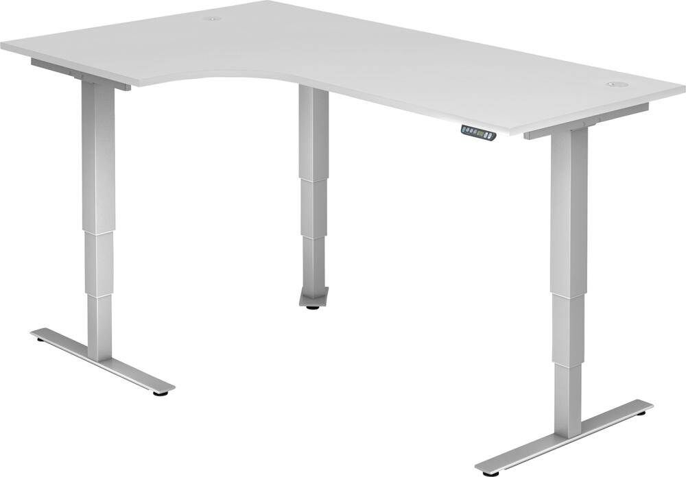Hammerbacher Winkelschreibtisch XDSM82 200 x 120 cm Platte Weiß 25 mm dick ABS Dickkante Produktbild Hammerbacher Winkelschreibtisch XDSM82 200 x 120 cm Platte Weiß 25 mm dick ABS Dickkante