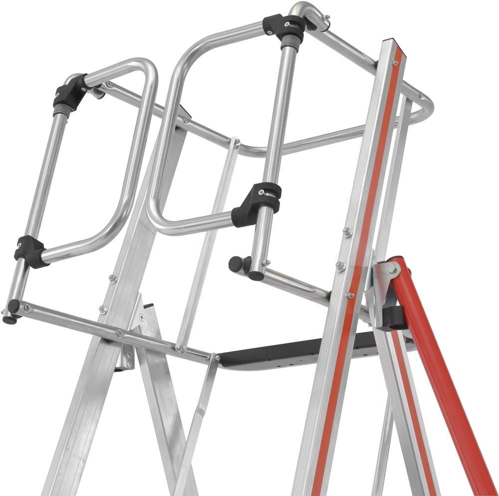 Hymer Plattformleiter ProTect aus Aluminium mit Kipprollen Produktbild Hymer Plattformleiter ProTect aus Aluminium mit Kipprollen bild 2