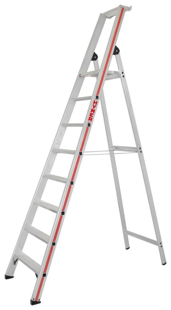 Hymer Stufenstehleiter mit Plattform 250 x 250 mm 10 Stufen Produktbild Hymer Stufenstehleiter mit Plattform 250 x 250 mm 10 Stufen