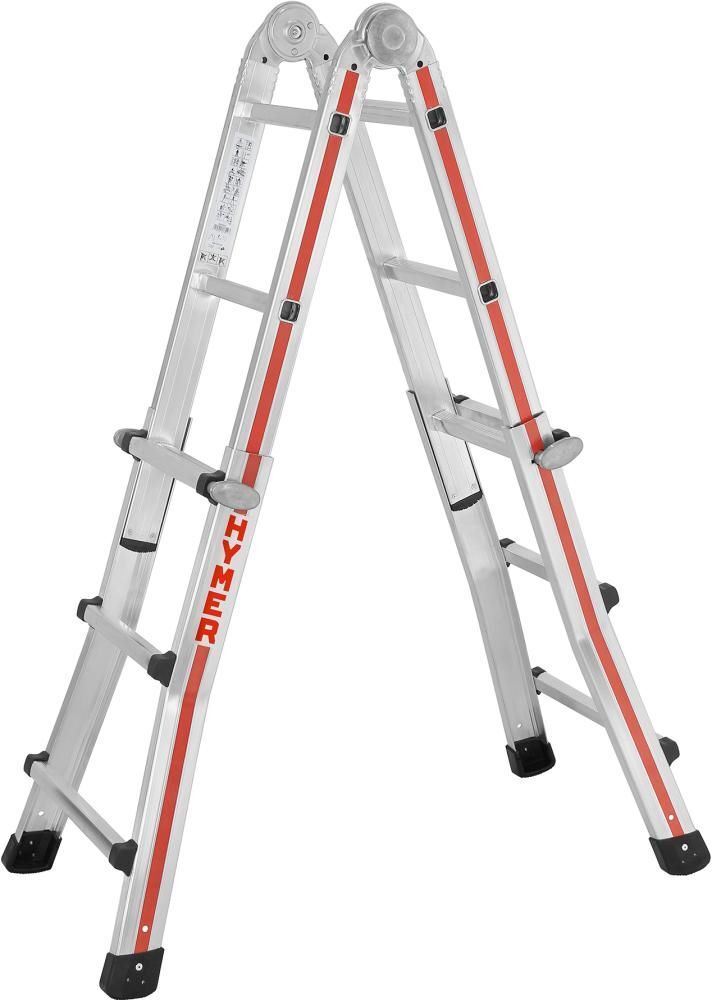 Hymer Teleskopleiter 4 x 3 Sprossen Stehhöhe 2,72 m Produktbild Hymer Teleskopleiter 4 x 3 Sprossen Stehhöhe 2,72 m bild 4