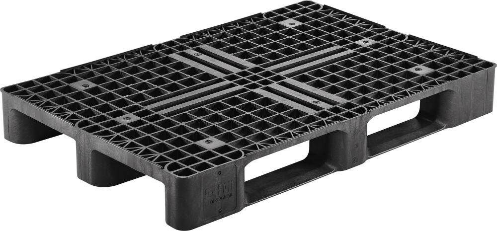 Halbpalette Kunststoff durchbrochen 1200x800x145 mm Traglast 1250 kg Produktbild Halbpalette Kunststoff durchbrochen 1200x800x145 mm Traglast 1250 kg