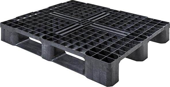 Halbpalette Kunststoff durchbrochen 1200x1000x165 mm Traglast 1250 kg Produktbild Halbpalette Kunststoff durchbrochen 1200x1000x165 mm Traglast 1250 kg