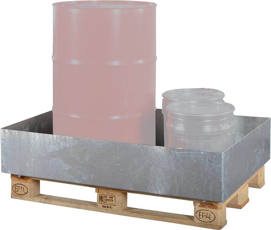 Lacont Auffangwanne Stahl EW 2 feuerverzinkt 1250 x 820 x 240 mm Produktbild Lacont Auffangwanne Stahl EW 2 feuerverzinkt 1250 x 820 x 240 mm