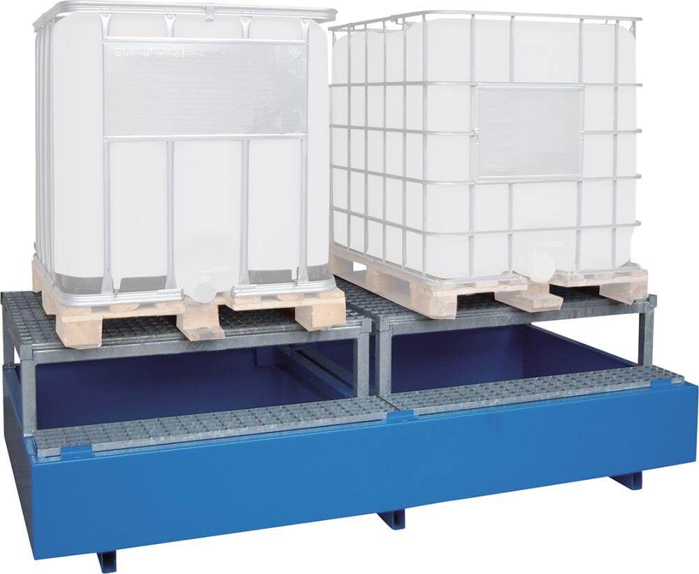 Lacont Auffangwanne mit Abfüllbock für KTC 2620 x 1400 x 745 mm Produktbild Lacont Auffangwanne mit Abfüllbock für KTC 2620 x 1400 x 745 mm bild 1