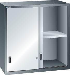 Lista Aufsatzschrank mit Schiebetür RAL 7035 1431 x 725 mm Produktbild Lista Aufsatzschrank mit Schiebetür RAL 7035 1431 x 725 mm