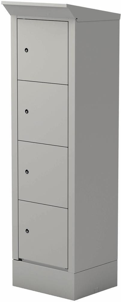 Lista E-Bike-Ladestation Münzpfandschloss Safe-O-Mat RAL 7035 Produktbild Lista E-Bike-Ladestation Münzpfandschloss Safe-O-Mat RAL 7035
