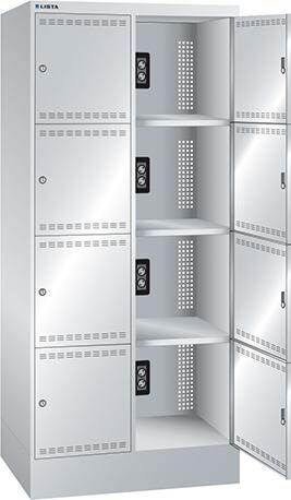 Lista Akku Ladeschrank 2 x 4 Fächer Energieleiste 810 x 585 x 1790 mm Produktbild Lista Akku Ladeschrank 2 x 4 Fächer Energieleiste 810 x 585 x 1790 mm