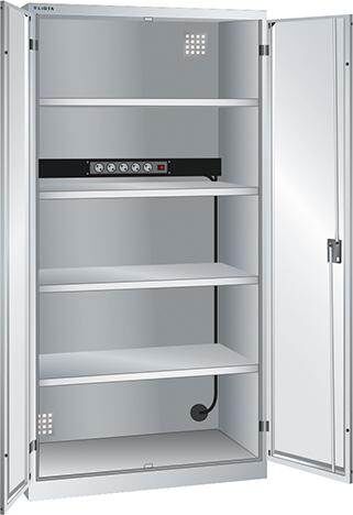 Lista Akku Ladeschrank Flügeltüren Energieleiste 1000 x 580 x 1950 mm Produktbild Lista Akku Ladeschrank Flügeltüren Energieleiste 1000 x 580 x 1950 mm