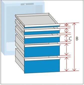 Lista Schublade 27x36E Fronthöhe 75mm Traglast 200kg enzianblau Produktbild Lista Schublade 27x36E Fronthöhe 75mm Traglast 200kg enzianblau bild 2