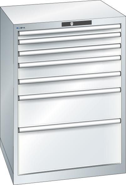 Lista Schubladenschrank EDGE 36 x 36 E Maße 717 x 725 x 1000 mm KEYLock