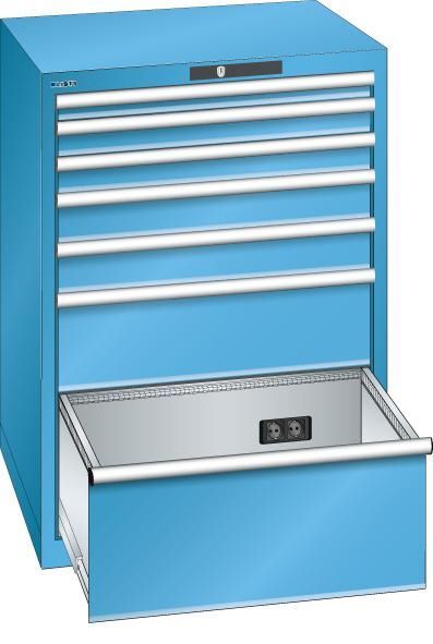 Lista Schubladenschrank 36 x 36 E 2 x 230 V Steckdosen 717 x 725 x 1000 mm Produktbild Lista Schubladenschrank 36 x 36 E 2 x 230 V Steckdosen 717 x 725 x 1000 mm