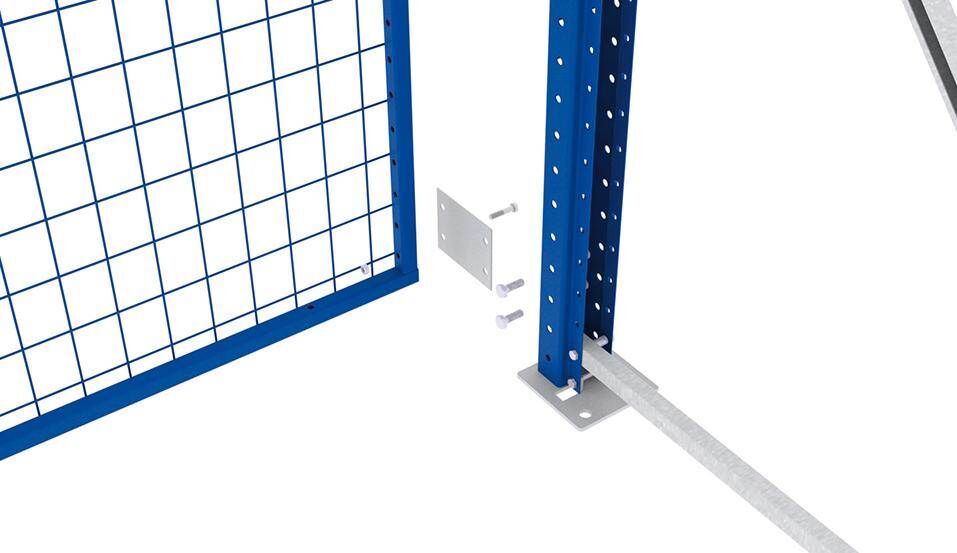 Meta Befestigungsset Heavy Rückwandgitter LA 100 verzinkt für Multipal Regal Produktbild Meta Befestigungsset Heavy Rückwandgitter LA 100 verzinkt für Multipal Regal