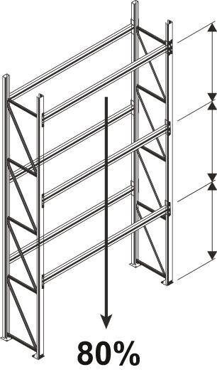 Meta Palettenregal komplett Anbaufeld 800kg 5500 x 1100 x 2700 mm Produktbild Meta Palettenregal komplett Anbaufeld 800kg 5500 x 1100 x 2700 mm bild 12