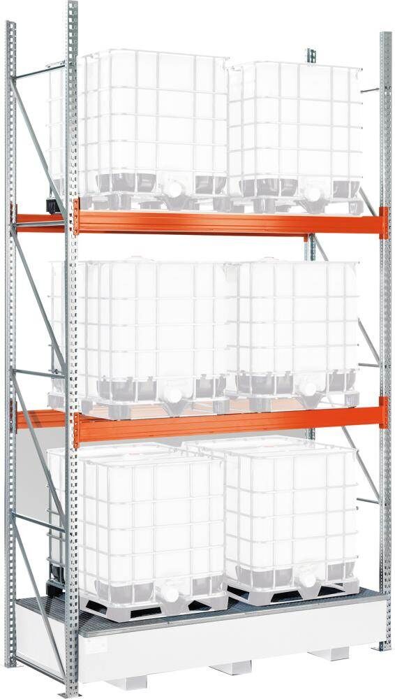 Meta Palettenregal Gefahrstoff KT Grundfeld B2370xT1100xH4900 3 Ebenen Produktbild Meta Palettenregal Gefahrstoff KT Grundfeld B2370xT1100xH4900 3 Ebenen