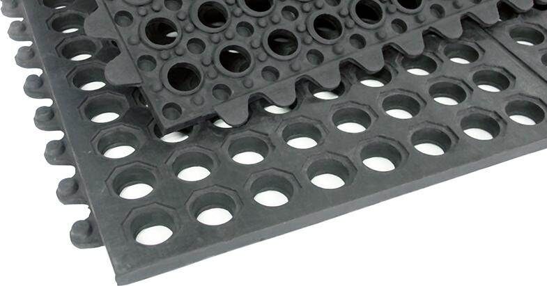 Miltex Arbeitsplatzmatte Yoga OCTA Oil 0,90 x 0,90 meter schwarz Produktbild Miltex Arbeitsplatzmatte Yoga OCTA Oil 0,90 x 0,90 meter schwarz