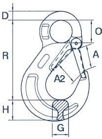 FS Hebetechnik Ösenlasthaken mit Schmiedefalle GK 8 Durchmesser 26 mm Tragfähigkeit 21200 kg Produktbild FS Hebetechnik Ösenlasthaken mit Schmiedefalle GK 8 Durchmesser 26 mm Tragfähigkeit 21200 kg bild 2