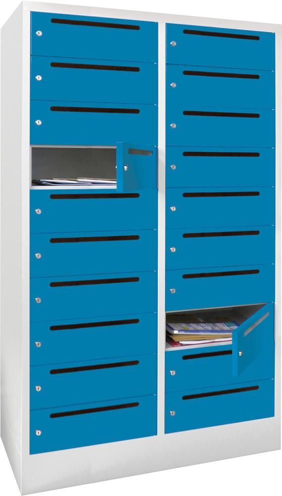 Pavoy Verteilerschrank mit Fächern und Zylinderschloss 800 x 500 x 1850 mm Produktbild Pavoy Verteilerschrank mit Fächern und Zylinderschloss 800 x 500 x 1850 mm
