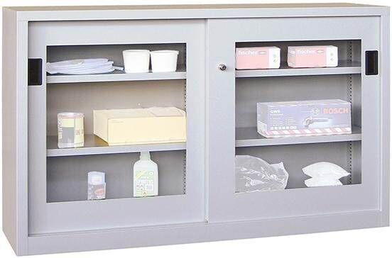 Pavoy Schiebetürenschrank 1500x400x1000mm Mitteltrennwand Sichtfenster Produktbild Pavoy Schiebetürenschrank 1500x400x1000mm Mitteltrennwand Sichtfenster