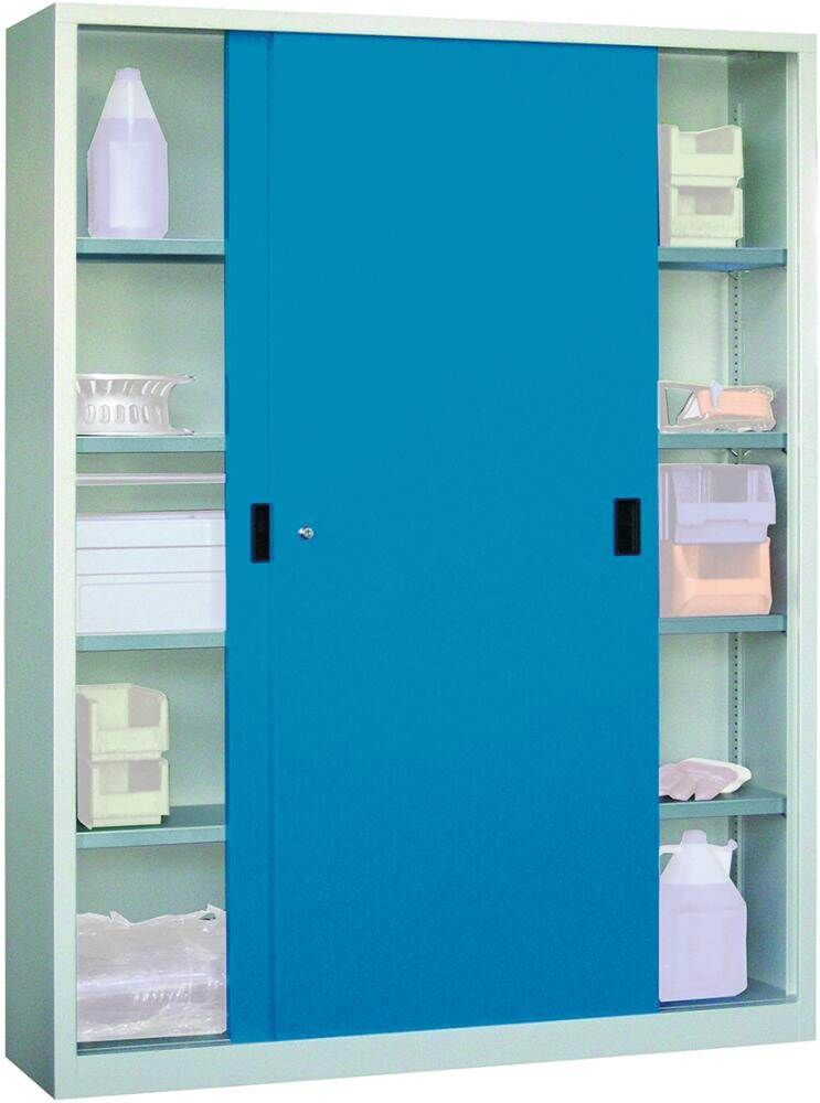 Pavoy Schiebetürenschrank 2000x600x1950mm Vollblechtüren Mitteltrennwand Produktbild Pavoy Schiebetürenschrank 2000x600x1950mm Vollblechtüren Mitteltrennwand