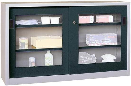 Pavoy Schiebetürenschrank 1500x400x1000mm Trennwand Sichtfenster Produktbild Pavoy Schiebetürenschrank 1500x400x1000mm Trennwand Sichtfenster