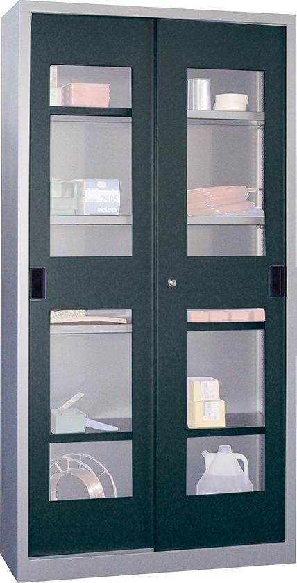 Pavoy Schiebetürenschrank Sichtfenster 1000x500x1950mm