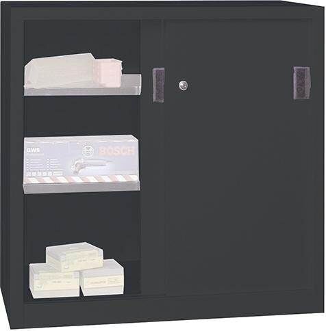 Pavoy Schiebetürenschrank 1000x500x1000mm gepulvert RAL 7035 7016 Produktbild Pavoy Schiebetürenschrank 1000x500x1000mm gepulvert RAL 7035 7016