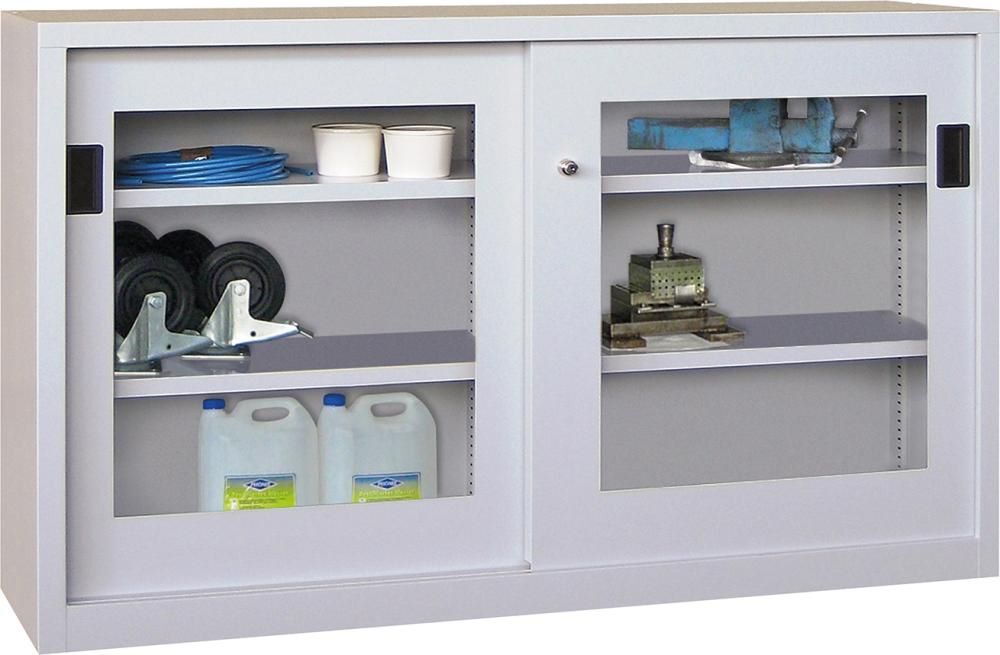 Pavoy Schwerlastschrank mit Sichtfenstertüren 1500 x 400 x 1000 mm Produktbild Pavoy Schwerlastschrank mit Sichtfenstertüren 1500 x 400 x 1000 mm
