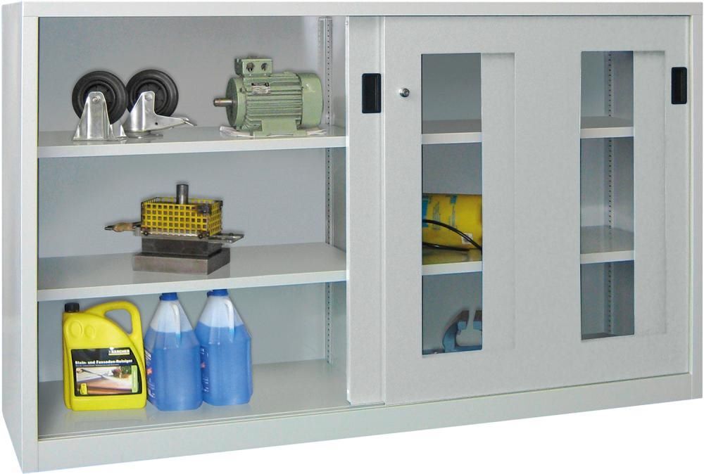 Pavoy Schwerlastschrank Stahlblech 2000 x 600 x 1200 mm mit Sichtfenstern Produktbild Pavoy Schwerlastschrank Stahlblech 2000 x 600 x 1200 mm mit Sichtfenstern