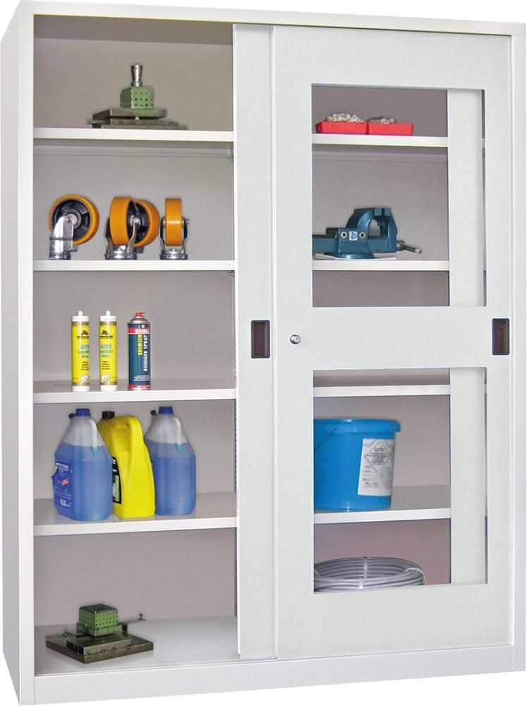 Pavoy Schwerlastschiebetürenschrank mit Sichtfenster 1500 x 600 x 1950 mm Produktbild Pavoy Schwerlastschiebetürenschrank mit Sichtfenster 1500 x 600 x 1950 mm