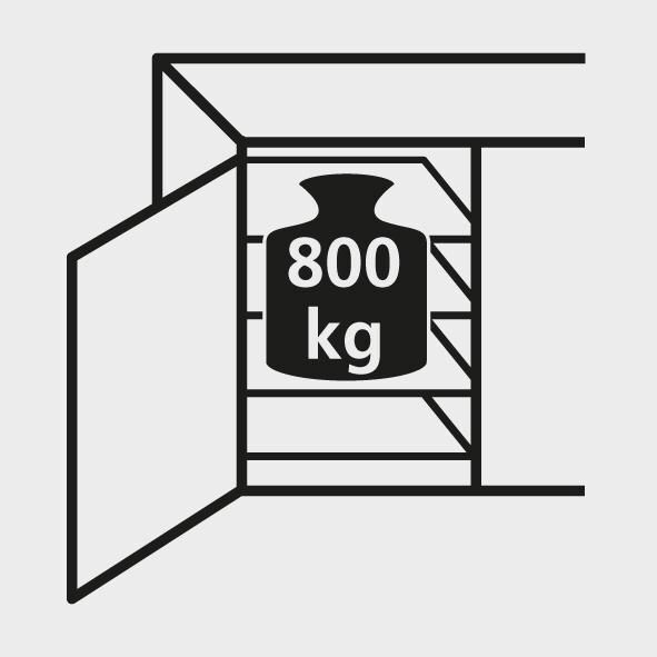 Pavoy Schwerlastschiebetürenschrank Breite 1500 mm verzinkt RAL 7035 5012