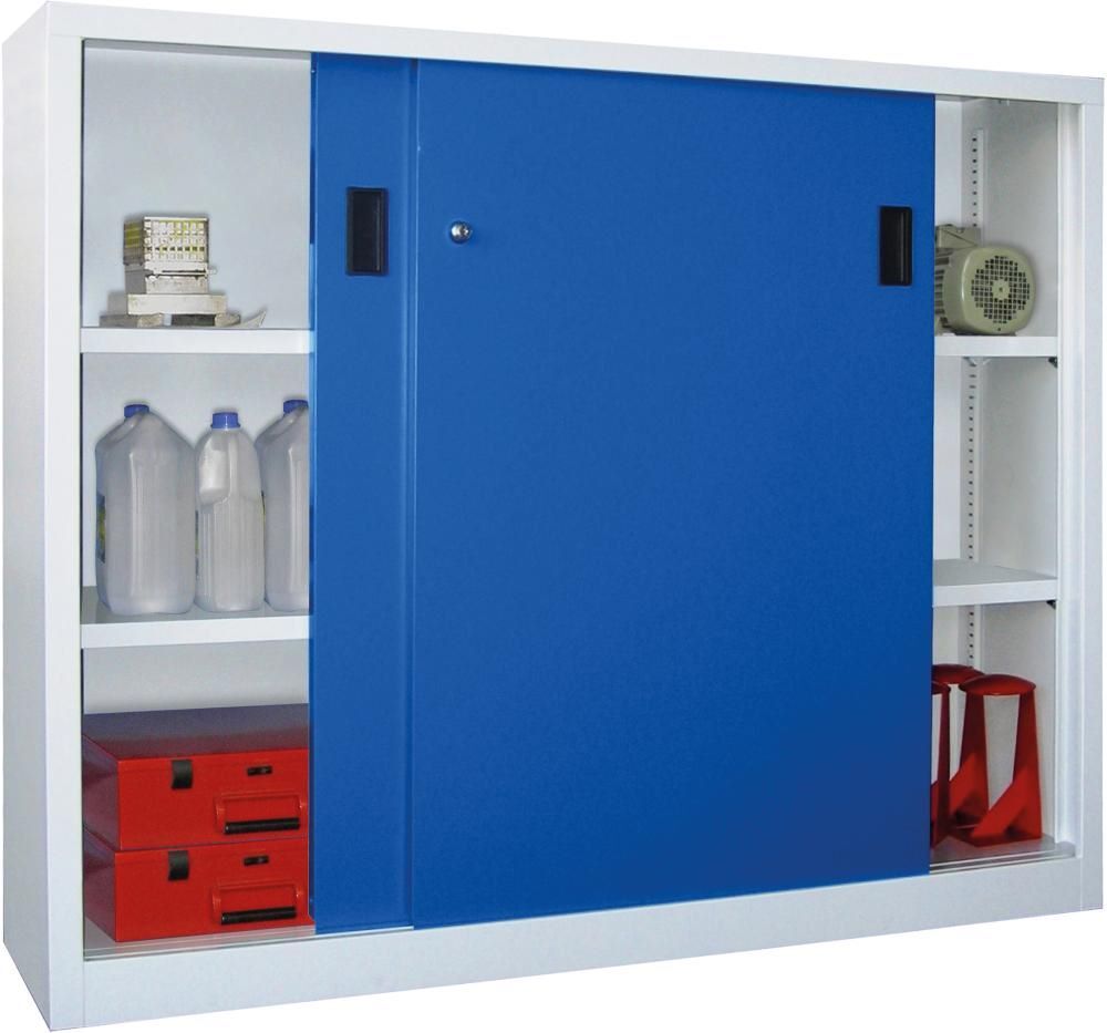 Pavoy Schwerlastschiebetürenschrank 1500 x 400 mm blau Last 800 kg Produktbild Pavoy Schwerlastschiebetürenschrank 1500 x 400 mm blau Last 800 kg