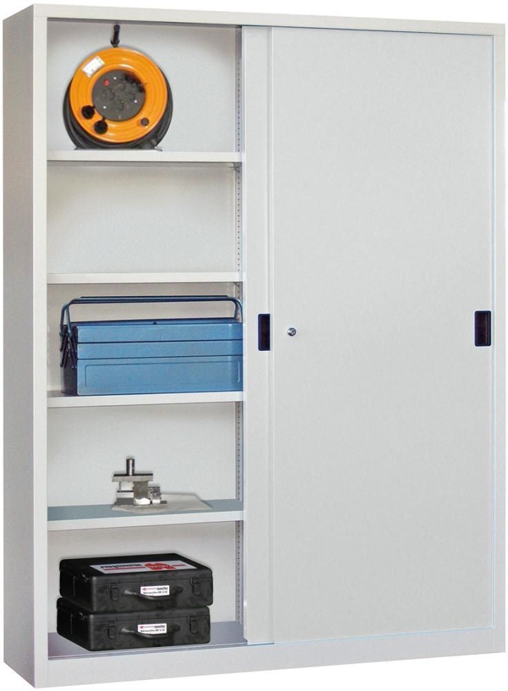 Pavoy Schwerlastschiebetürenschrank 1000 mm Boden verzinkt RAL 7035 7016 Produktbild Pavoy Schwerlastschiebetürenschrank 1000 mm Boden verzinkt RAL 7035 7016
