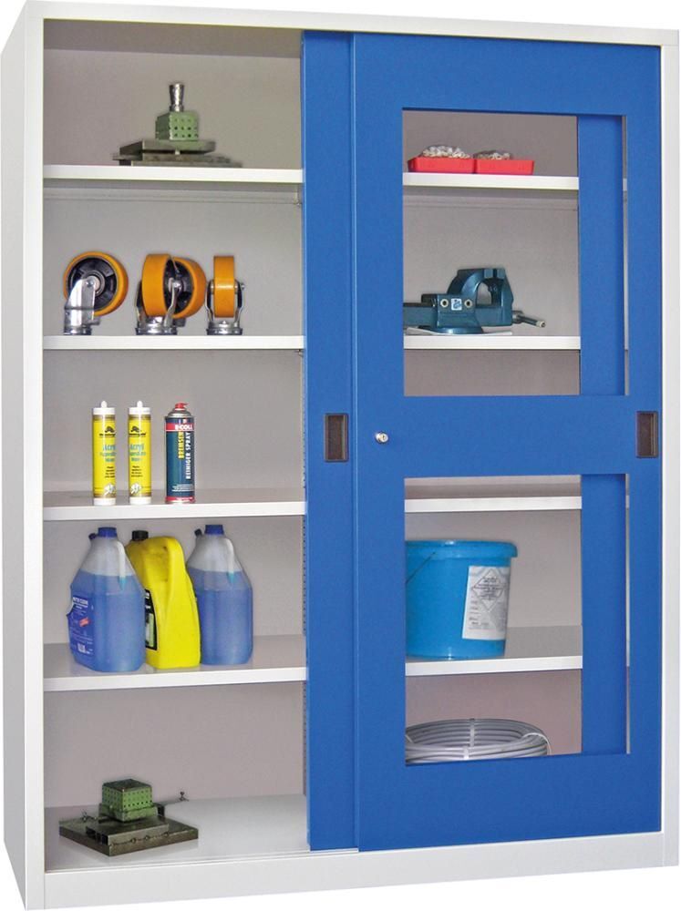 Pavoy Schwerlastschiebetürenschrank Drehdruckzylinderschloss 1500 x 600 mm Produktbild Pavoy Schwerlastschiebetürenschrank Drehdruckzylinderschloss 1500 x 600 mm