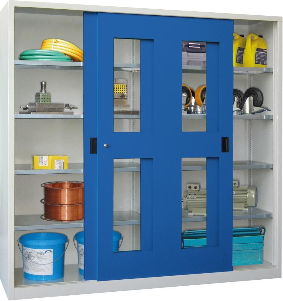 Pavoy Schwerlastschiebetürenschrank 1950 mm 8 Böden Last bis 800 kg Produktbild Pavoy Schwerlastschiebetürenschrank 1950 mm 8 Böden Last bis 800 kg