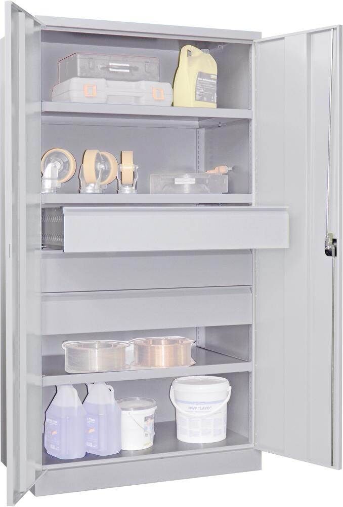 Pavoy Schwerlastschrank 1040 x 630 x 1950 mm 3 Böden jeweils 60 kg Last Produktbild Pavoy Schwerlastschrank 1040 x 630 x 1950 mm 3 Böden jeweils 60 kg Last