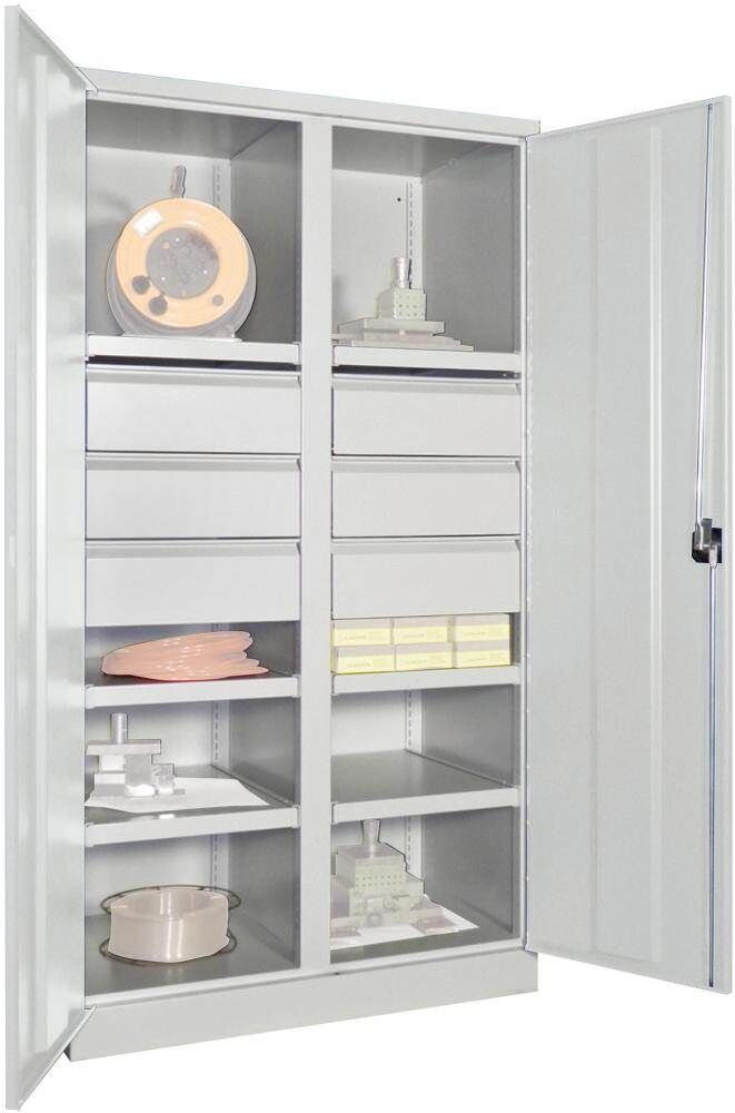 Pavoy Schwerlastschrank 1040x630x1950mm 6 Böden 6 Schubladen Traglast 1300kg Produktbild Pavoy Schwerlastschrank 1040x630x1950mm 6 Böden 6 Schubladen Traglast 1300kg