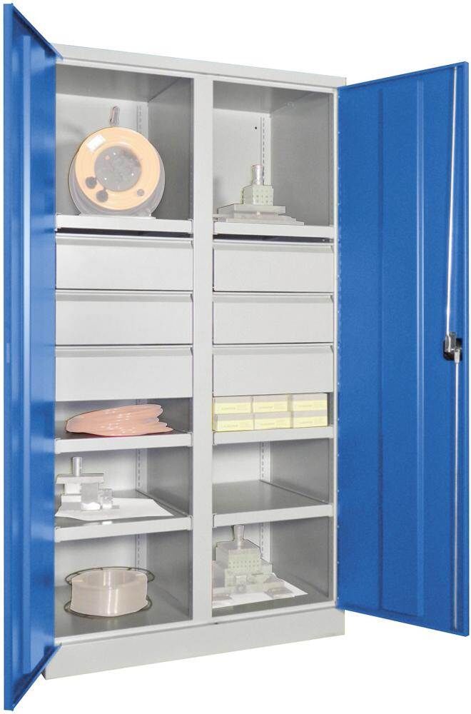 Pavoy Schwerlastschrank 1040x630x1950mm 6 Fachböden 6x 175mm Schubladen Produktbild Pavoy Schwerlastschrank 1040x630x1950mm 6 Fachböden 6x 175mm Schubladen