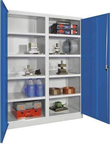 Pavoy Schwerlastschrank mit Trennwand 1470x630x1950mm 2x4 Fachböden Produktbild Pavoy Schwerlastschrank mit Trennwand 1470x630x1950mm 2x4 Fachböden