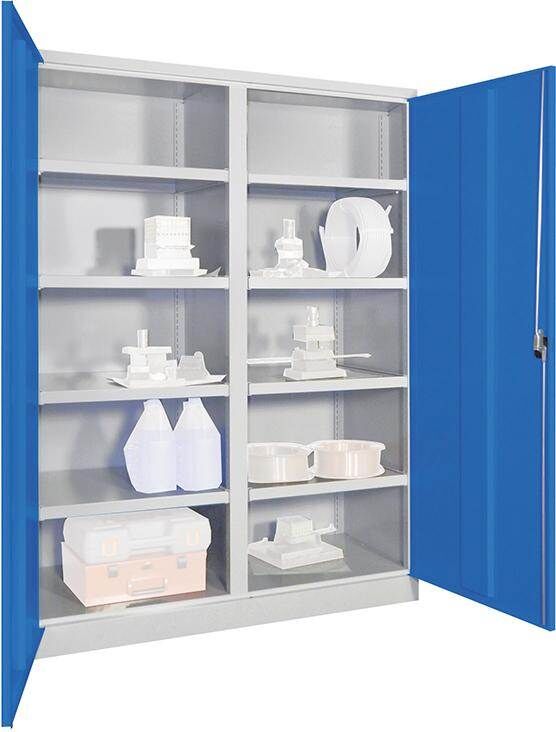 Pavoy Schwerlastschrank mit Trennwand 1470x630x1950mm 2x4 Fachböden Produktbild Pavoy Schwerlastschrank mit Trennwand 1470x630x1950mm 2x4 Fachböden bild 6