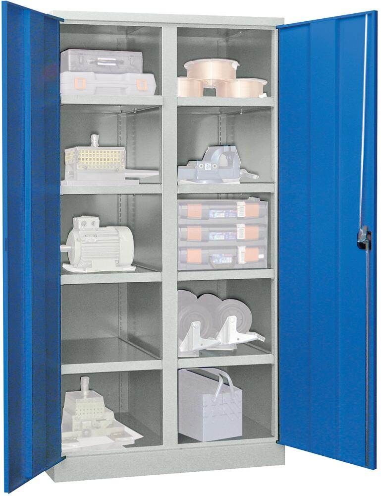 Pavoy Schwerlastschrank 1040x630x1950mm Drehgriff mit Trennwand 8 Böden Produktbild Pavoy Schwerlastschrank 1040x630x1950mm Drehgriff mit Trennwand 8 Böden