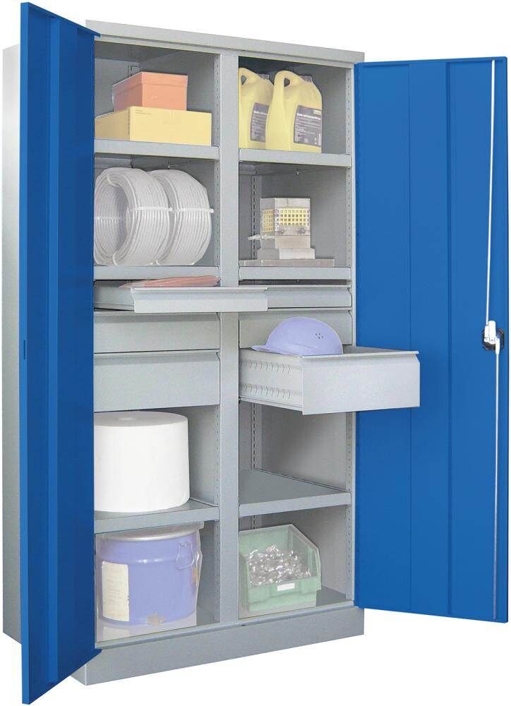 Pavoy Schwerlastschrank 1040 x 630 x 1950 mm Drehgriff mit Trennwand Produktbild Pavoy Schwerlastschrank 1040 x 630 x 1950 mm Drehgriff mit Trennwand