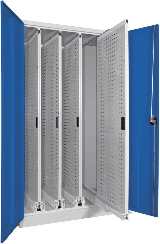 Pavoy Vertikalauszugsschrank 1000x600x1950mm 4 Auszüge lichtgrau lichtblau Produktbild Pavoy Vertikalauszugsschrank 1000x600x1950mm 4 Auszüge lichtgrau lichtblau