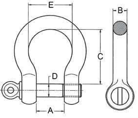 FS Hebetechnik Schäkel geschweifte FormNenngröße 3/4 Zoll Tragfähigkeit 4,75 t Produktbild FS Hebetechnik Schäkel geschweifte FormNenngröße 3/4 Zoll Tragfähigkeit 4,75 t bild 2