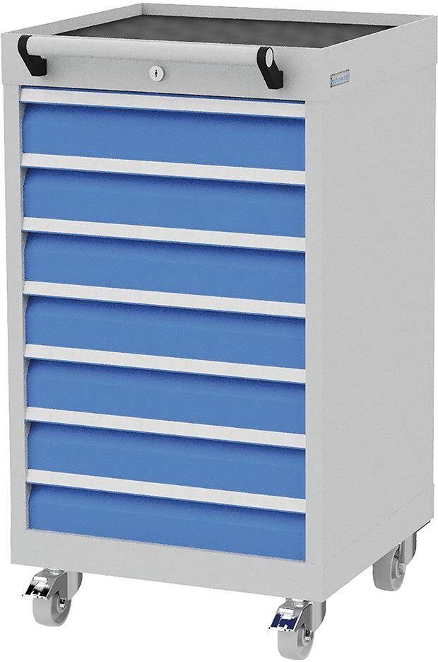 Bedrunka+Hirth Mobiler Schubladenschrank 7 Schubladen 4 Lenkrollen Produktbild Bedrunka+Hirth Mobiler Schubladenschrank 7 Schubladen 4 Lenkrollen