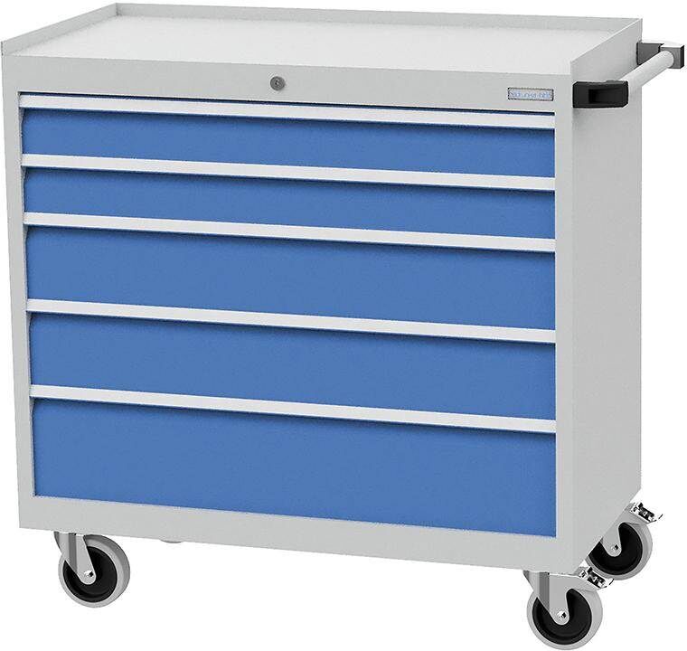 Bedrunka+Hirth Mobiler Schubladenschrank mit 5 Schubladen und 4 Lenkrollen Produktbild Bedrunka+Hirth Mobiler Schubladenschrank mit 5 Schubladen und 4 Lenkrollen