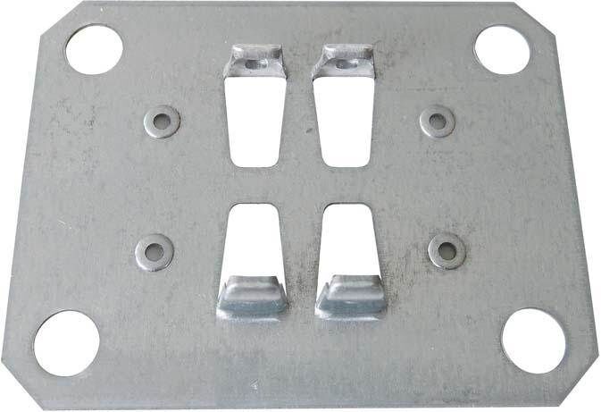 Schulte Doppel Klemmfuß für Mulitplus Steckregalsystem Produktbild Schulte Doppel Klemmfuß für Mulitplus Steckregalsystem