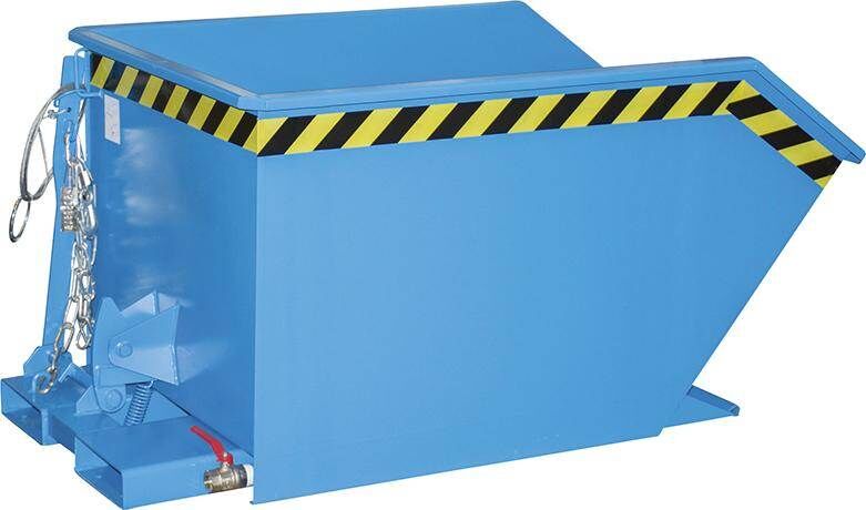 Bauer Spänebehälter SGU 50 l mit Lochblecheinsatz RAL 5012 Produktbild Bauer Spänebehälter SGU 50 l mit Lochblecheinsatz RAL 5012