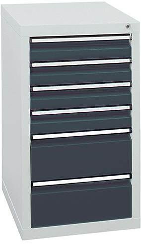 Stumpf Schubladenschrank STS 410 lichtgrau anthrazit 4x100mm 2x200mm Stumpf Schubladenschrank STS 410 lichtgrau anthrazit 4x100mm 2x200mm
