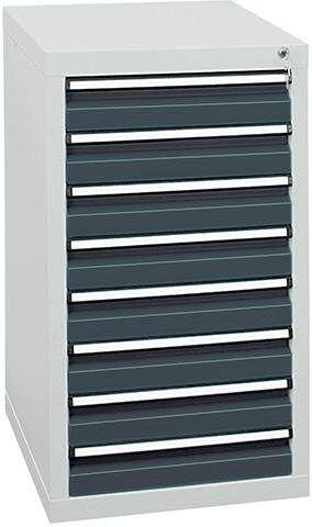 Stumpf Schubladenschrank STS 410 8x100mm lichtgrau anthrazit Produktbild Stumpf Schubladenschrank STS 410 8x100mm lichtgrau anthrazit